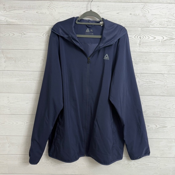 Reebok Men’s Navy Blue Windbreaker Jacket. Size XL - Picture 1 of 6